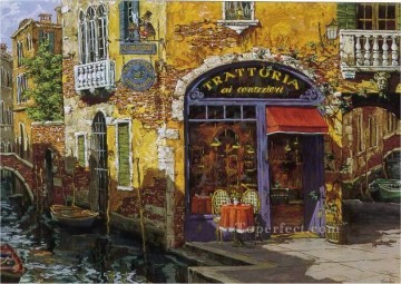 街並み Painting - YXJ0288e 印象派ヴェネツィアの風景